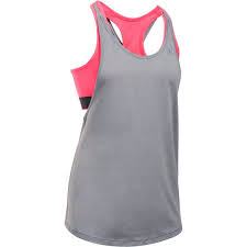 Dámske tielko s podprsenkou Under Armour HeatGear 2-in-1 Tan
