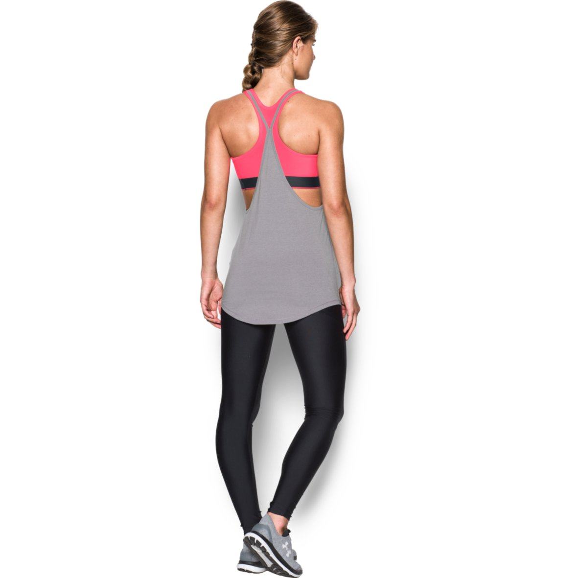 Dámske tielko s podprsenkou Under Armour HeatGear 2-in-1 Tan