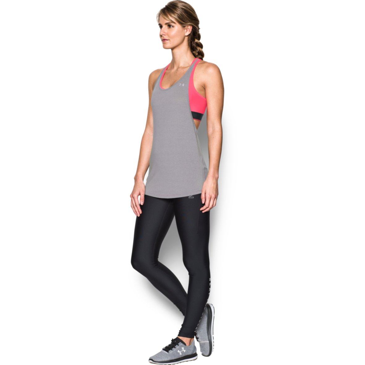Dámske tielko s podprsenkou Under Armour HeatGear 2-in-1 Tan