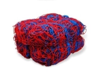 Sieť na futbalovú bránku 5x2 m 150/80cm/4mm PE, 2ks /red-blue/