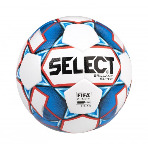 Futbalová lopta Select Brillant Super bielo modrá