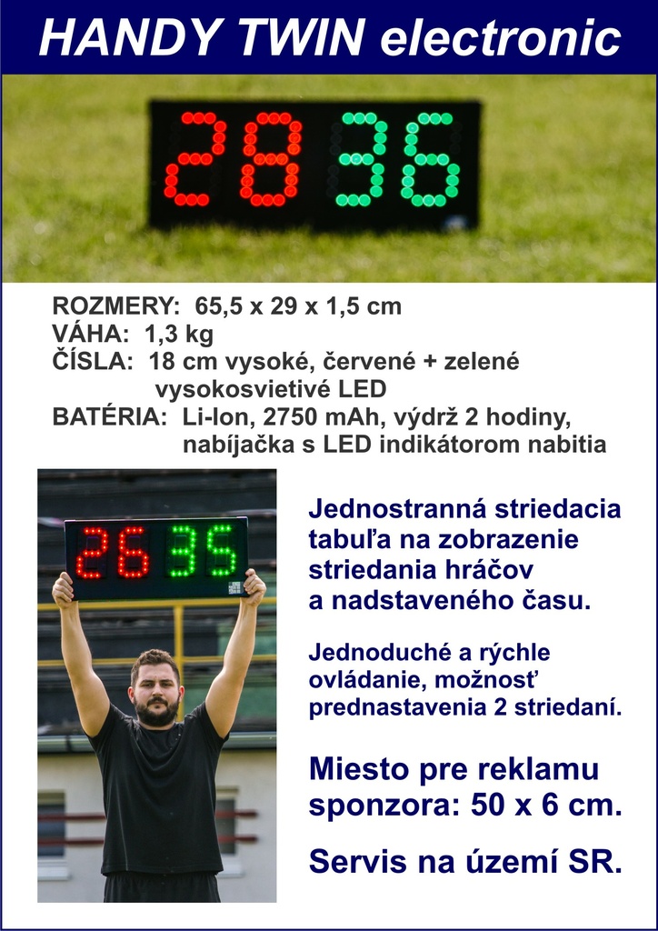 Striedacia tabuľa HANDY TWIN electronic