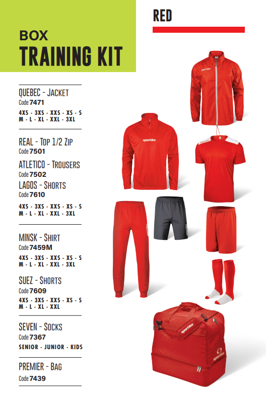 SPORTIKA športový 8-dielny BOX RED