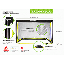 Bránka BAZOOKAGOAL ORIGINAL 120×75 Black Edition