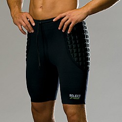 Kompresné krátne brankárske nohavice SELECT Goalkeeper pants, black