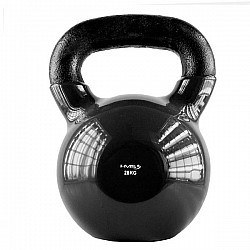 Kettlebell pokrytý vinylem HMS KNV28 28 kg, černý