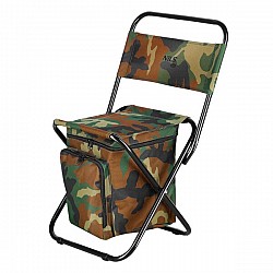Skládací židle s úložným prostorem NILS Camp NC3012 maskáčová