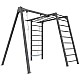 Ocelová konstrukce na zahradní houpačku s prolézačkou / žebřinami MARBO MO-Z6