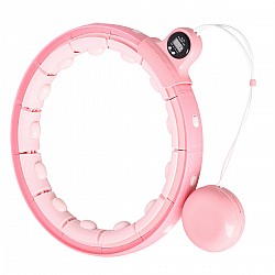 Masážní hula hoop FH02 se závažím a počítadlem růžová