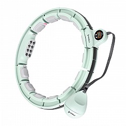 Masážní hula hoop HMS HHM13 se závažím, magnety a počítadlem zelená