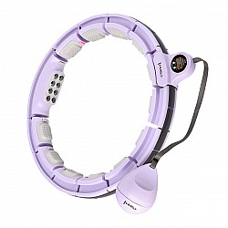 Masážní hula hoop HMS HHM13 se závažím, magnety a počítadlem fialová