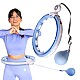 Sada masážní hula hoop HMS HHM15 modrá se závažím, magnety a počítadlem a zeštíhlujícího pásu BR163 PLUS SIZE