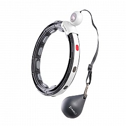 Masážní hula hoop HMS HHM15 se závažím, magnety a počítadlem černá