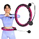 Sada masážní hula hoop HMS HHM16 černá se závažím, magnety a počítadlem a zeštíhlujícího pásu BR163