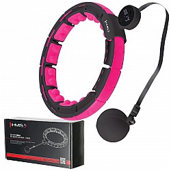Masážní hula hoop HMS HHM16 se závažím, magnety a počítadlem černá