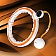 Sada masážní hula hoop se závažím HMS HHM21 a zeštíhlujícího pásu BR1313 bílá/oranžová