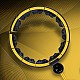 Masážní hula hoop HMS HHM21 se závažím, magnety a počítadlem černá/žlutá