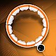 Masážní hula hoop HMS HHM21 se závažím, magnety a počítadlem bílá/oranžová