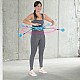 Sada masážní hula hoop HMS HHW01 se závažím a zeštíhlujícího pásu BR163 modrá