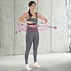 Sada masážní hula hoop HMS HHW01 se závažím a zeštíhlujícího pásu BR163 růžová