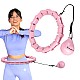 Sada masážní hula hoop HMS HHW02 se závažím a zeštíhlujícího pásu BR163 růžová