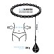 Masážní hula hoop HMS HHW11 PLUS SIZE se závažím černá