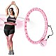 Masážní hula hoop HMS HHW11 PLUS SIZE se závažím růžová