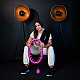 Sada masážní hula hoop HMS HHW12 PLUS Size se závažím a zeštíhlujícího pásu BR163 fialová