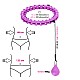 Sada masážní hula hoop HMS HHW12 PLUS Size se závažím a zeštíhlujícího pásu BR163 fialová