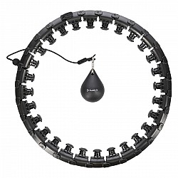 Masážní hula hoop HMS HHW12 plus size se závažím černá