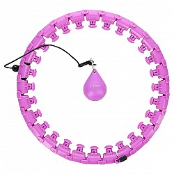 Masážní hula hoop HMS HHW12 plus size se závažím fialová