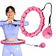 Sada masážní hula hoop ONE Fitness OHA02 se závažím a zeštíhlujícího pásu BR160 růžová