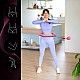 Sada masážní hula hoop ONE Fitness OHA02 se závažím a zeštíhlujícího pásu BR160 růžová