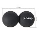 Dvojitý masážní míč HMS BLC02 černý - Lacrosse Ball