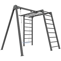 Ocelová konstrukce na zahradní houpačku s prolézačkou / žebřinami MARBO MO-Z6