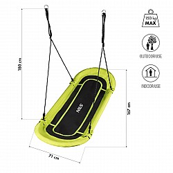 Oválná houpačka typu čapí hnízdo NILS Camp NB5044 zelená