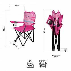 Dětská skládací židle NILS Fun NC3305 kočka