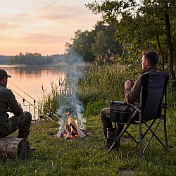 Skládací rybářské křeslo NILS Camp NC3309 šedo-černé