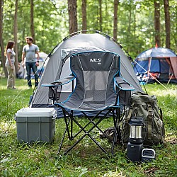 Skládací židle NILS Camp NC3706 šedá