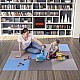 Ochranná puzzle podložka ONE FItness MP10 modro-šedá