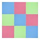 Ochranná puzzle podložka ONE Fitness MP10 zelená-modrá-červená