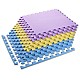 Ochranná puzzle podložka ONE Fitness MP10 žlutá-modrá-fialová