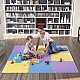 Ochranná puzzle podložka ONE Fitness MP10 žlutá-modrá-fialová