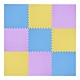 Ochranná puzzle podložka ONE Fitness MP10 žlutá-modrá-fialová