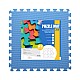 Ochranná puzzle podložka ONE Fitness MP10 žlutá-modrá-fialová