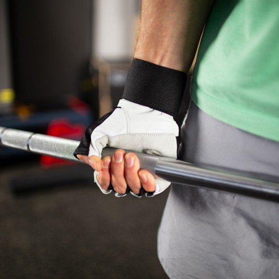 Fitness rukavice HMS RST04 bílé