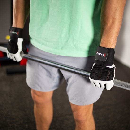 Fitness rukavice HMS RST04 bílé