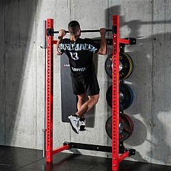 Multifunkční skládací posilovací stojan - Power Rack HMS KLT34 červený