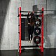 Multifunkční skládací posilovací stojan - Power Rack HMS KLT34 červený