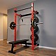 Multifunkční skládací posilovací stojan - Power Rack HMS KLT34 červený